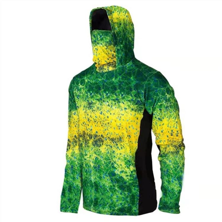 Langærmede fiskeskjorter Hoody